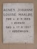 Gravsten Agnes Johanne Louise Maaløe
